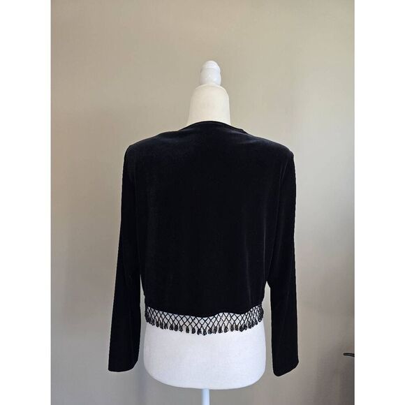 Crimson Open Front Cardigan Sz M Black - Picture 4 of 8